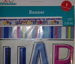 Celebrate Happy Birthday 1 Banner 12 Ft Long : New : Fast ShipOut : Order Today