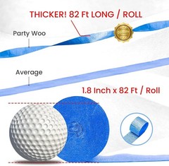 Vibrant Crepe Paper Streamers Red White Blue Silver 6 Rolls 492ft Patriotic P…