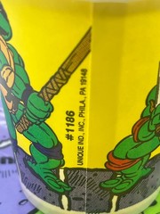 1989 TMNT Birthday Supplies 2 Cups & 1″ Loot Bag» Teenage Mutant Ninja Turtles