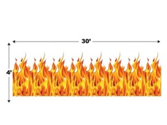6 Flame Backdrop Fire Bulk Party Supplies Wholesale Halloween Photo Booth 4’x30′
