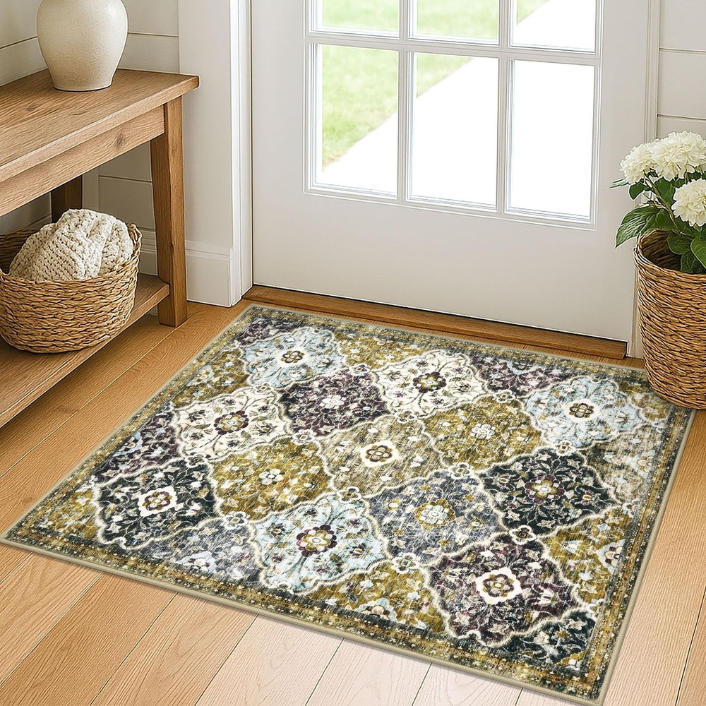 KILOCOCO 2×3 Area Rug, Moroccan Super Soft Entryway Rugs Indoor Vintage Washa…