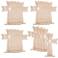 20 PCS Wooden Crosses Table Centerpieces Standing DIY Craft 4.33×3.14 Inch