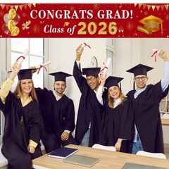 2026 Graduation Decorations Congrats Grad Class of 2026 Large, Red and Gold