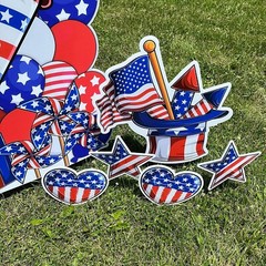 4th of July Decorations Outdoor – Happy Fourth of July Oversized EZ Yard Cards