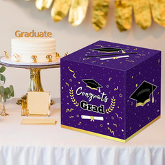 Graduation Decorations 2026 Purple Graduation Card Box Graduation Party Decorati