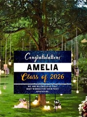 Personalized Class of 2025 Graduation Yard Sign, Graduation Outdoor Yard Sign