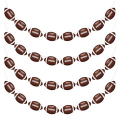Football Party Decorations Banner Hanging Swirls Birthday Ceiling Supplies 4PC