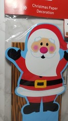 Christmas Cutout Paper Cardboard Santa Wood Decoration Tabletop