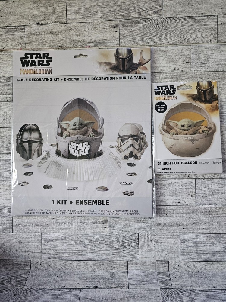Star Wars Mandalorian Party Table Kit And 31 Inch Foil Balloon