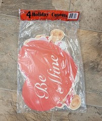 Valentines Die Cut Cutouts Paper Magic Vintage Decoration — Set of 4
