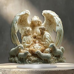 Acrylic Family Angel Decor 2D Flat Ornament Ideal Gift Desktop Ornament Party