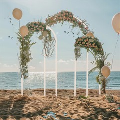 Metal Wedding Arch Backdrop Stand Wedding Arch Frame Set of 3 for Wedding Party