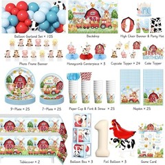 1st Birthday- Farm First Birthday Decorations Kit NEW