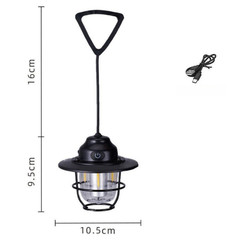 Waterproof Outdoor Tent Lantern with Adjustable Brightness and Portable Handle