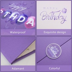 Birthday Decorations Guest Book lbs Purple Signature native lbs 12×18