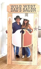 Western Photo Booth 6.5ft, Personalized Wild West Saloon Photo Booth