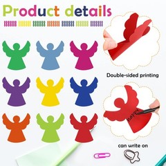 108 Pcs Small Angel Paper Cutouts Assorted Color Christmas Bulletin Board