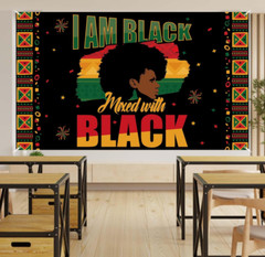 72x43in Happy Black History Month Backdrop African American Decoration Party Ban