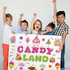 Candy World Cutouts Candy Classroom Bulletin Board Decorations Candy World Ice C