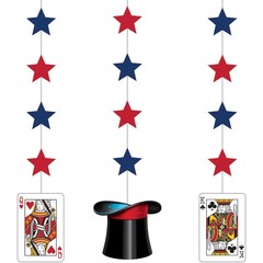Magic Party Magician Illusion Trick Birthday Party Decoration Hanging Cutouts