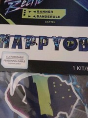 Blue Beetle DC Comics Birthday Party Banner And Tattoo Pack
