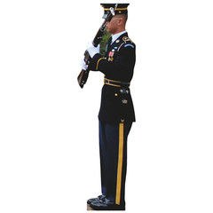 H32033 US Army Honor Guard Rifle Tomb Unknown Soldier Cardboard Cutout Standup