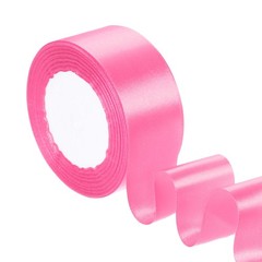 1.5 Inches x 24 Yards Satin Ribbon Roll Gift Wrapping Ribbon, Peach Pink