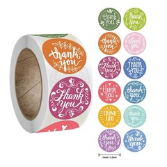 New 100pcs 1″ Thank You Stickers 12 Round Colorful Cute Label Gifts Art Craft