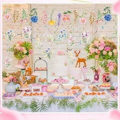 21 Pcs Wildflower Birthday Party Decorations Flower Banner Wildflower Garland