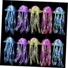 Jellyfish Decor, 10 Pcs Jellyfish Lanterns – Yellow, Pink, Purple, Blue, Green