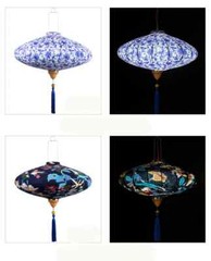 Retro Chinese Lantern Waterproof Cloth Party Festival Outdoor Decor Lantern