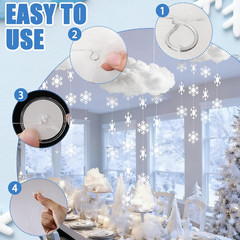 18 Pcs 3D Winter Cloud & Snowflake Hanging Decorations for Parties & Weddings