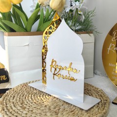 Muslim Ramadan Festival Black White Solid Color Acrylic Desktop Ornaments ET