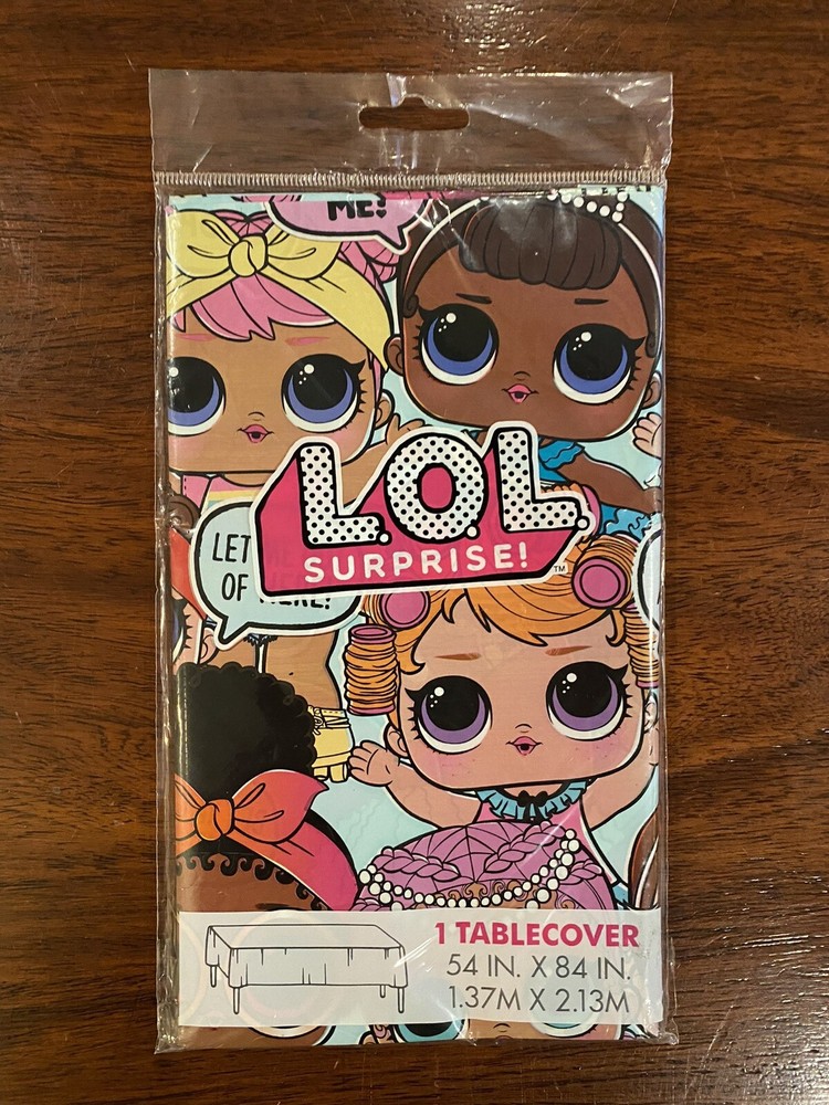 LOL SURPRISE DOLLS TABLECOVER 54″ X 84″ UNIQUE Birthday Party New And Sealed