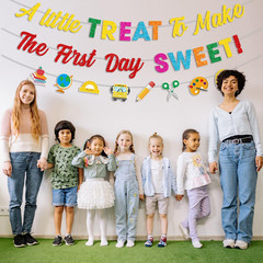 Glitter a Little Treat to Make the First Day Sweet Banner Back to School Banner