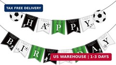 Hooqict Soccer Happy Birthday Banner Birthday Party Decorations Soccer Party Ban