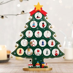 DIY Wooden Christmas Tree Table Desk Decoration Ornaments Festival Party JQ