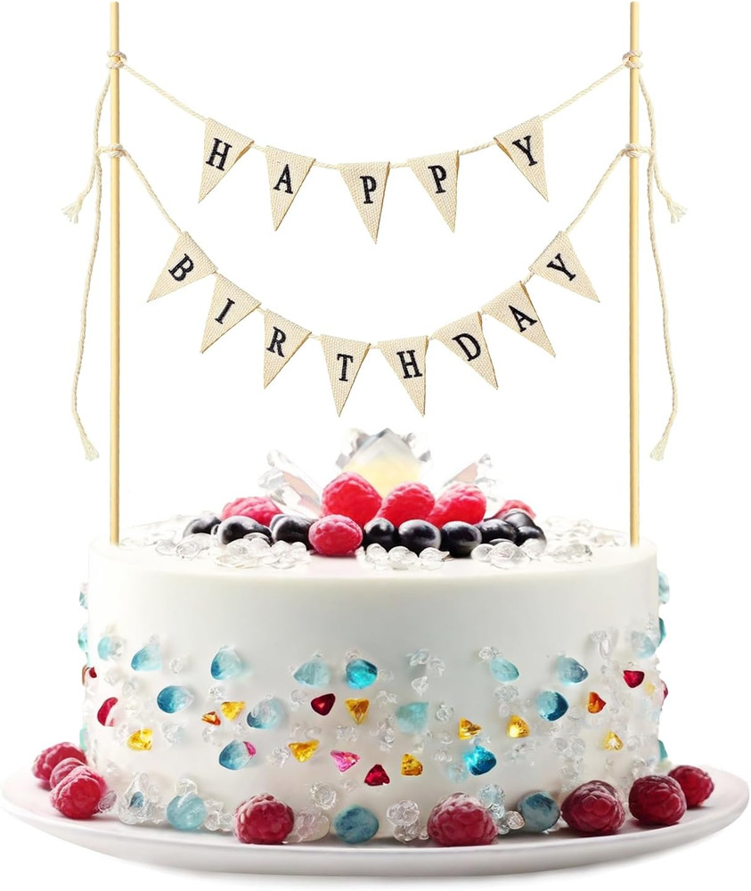 Happy Birthday Cake Toppers Bunting Happy Birthday Cake Banner Garland | Happy B