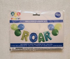 321 Party ROAR Balloon Banner Kit For Dinosaur Theme Birthday Party