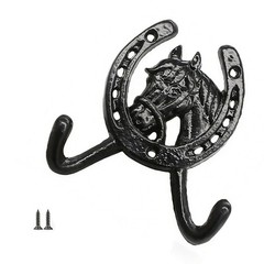 Space Saving Black Wall Hook for Hats Bags Jackets Potted Plants Indoor