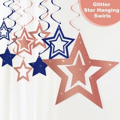 Navy Rose Gold Pink Birthday Party Decorations Supplies Happy Birthday Banner…