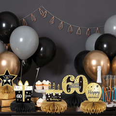 9 Pieces 60Th Birthday Decoration 60 Th Birthday Centerpieces for Tables Decorat