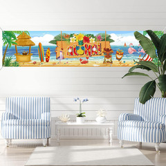 Aloha Banner Luau Party Decorations Hawaiian Aloha Sign Banner Tiki Bar Tropical