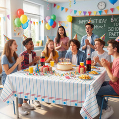 3 Pack Back to School Tablecloths, 54 X 108 Inch Back to School Party Decoration