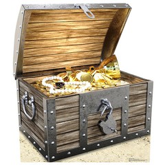 PIRATE TREASURE CHEST Prop CARDBOARD CUTOUT Standup Standee Poster FREE SHIP