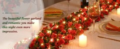 Flower Garland Vines, 12 Strands 99Ft for Bedroom, Rose Decoration, Floral