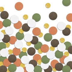 Brown Confetti Glitter Table Decorations Golden Greenery Scatter Surprise Paper