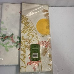 VTG Lot 6 Ambassador Hallmark Christmas Fall Table Cover Cloth Paper Made In USA