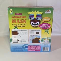 2006 Talking Tiki Face Mask Moving Eyes Motion Activated Luau / Tested Working