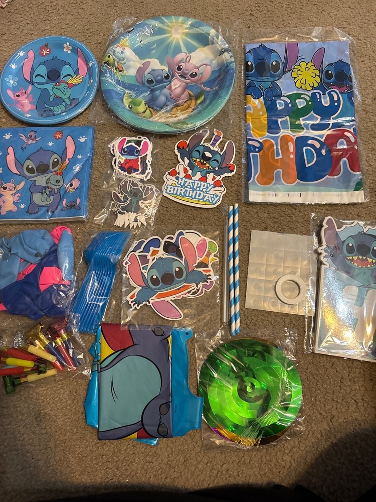 Lilo and Stitch Party Supplies Birthday Decorations Set Include Banner 10 Sets